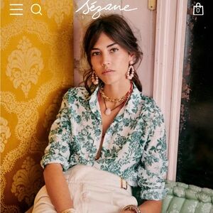 Sezane botanical green pierro 38